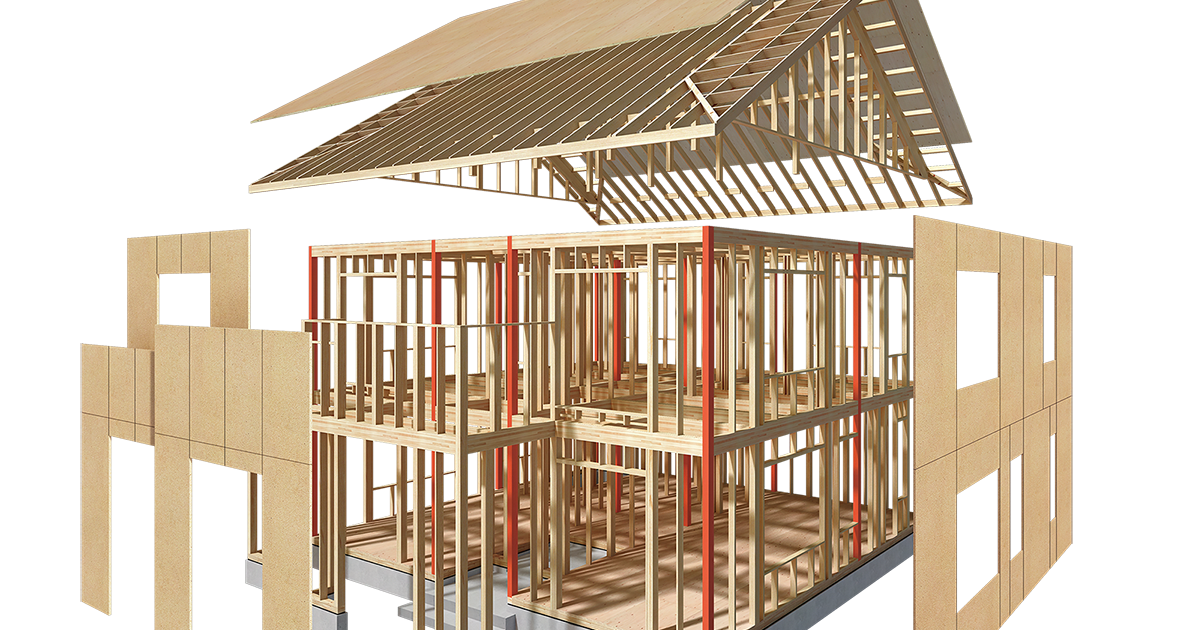 クレバリーホームの構造材として柱に構造用面材を貼る