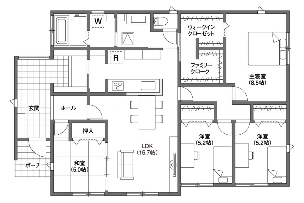 【理想の間取り公開】4LDKの平屋3選 | 広々快適な約30坪のプランを紹介｜島根/鳥取/広島のおしゃれな新築住宅のコツ