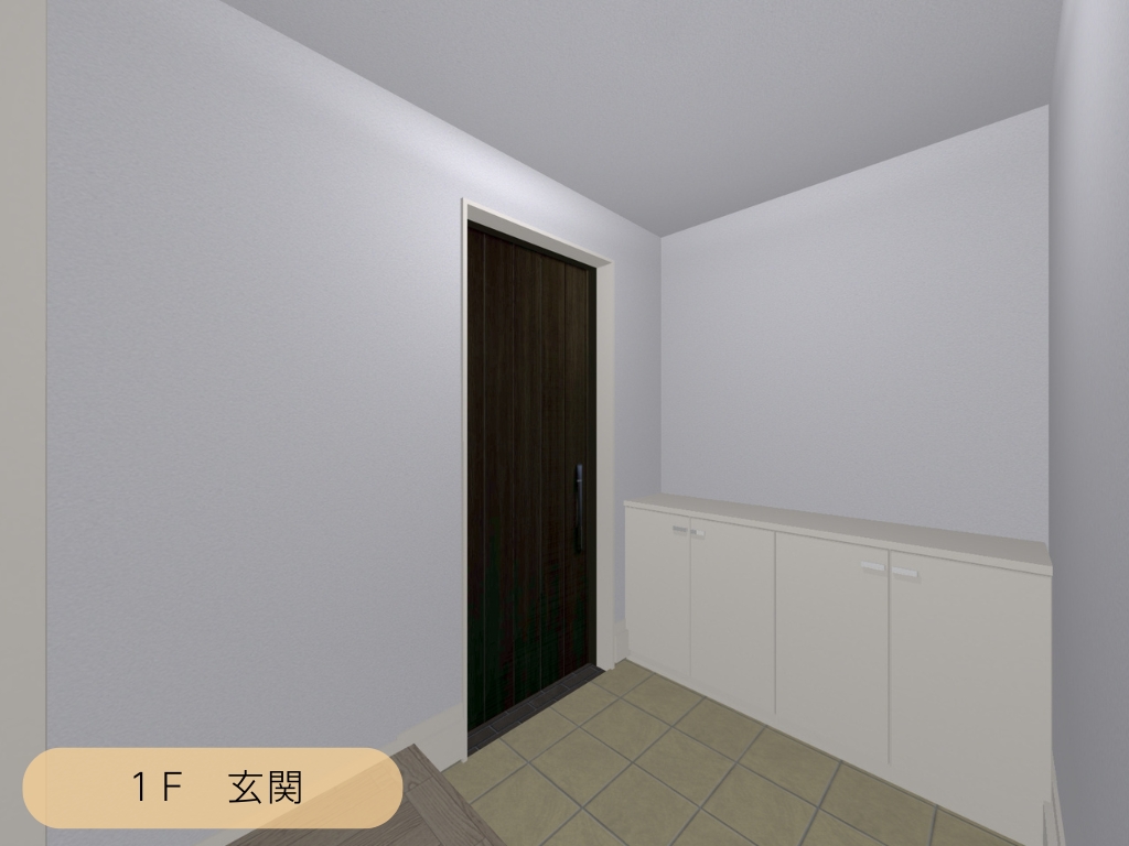 古志原新モデルハウスの玄関