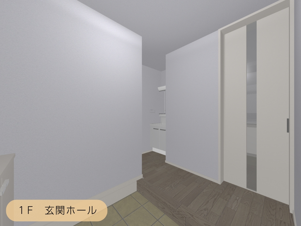 古志原新モデルハウスの玄関ホール