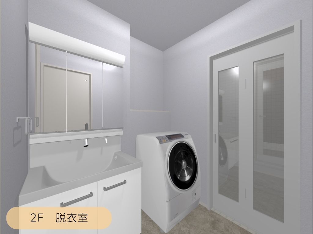 古志原新モデルハウスの洗面室