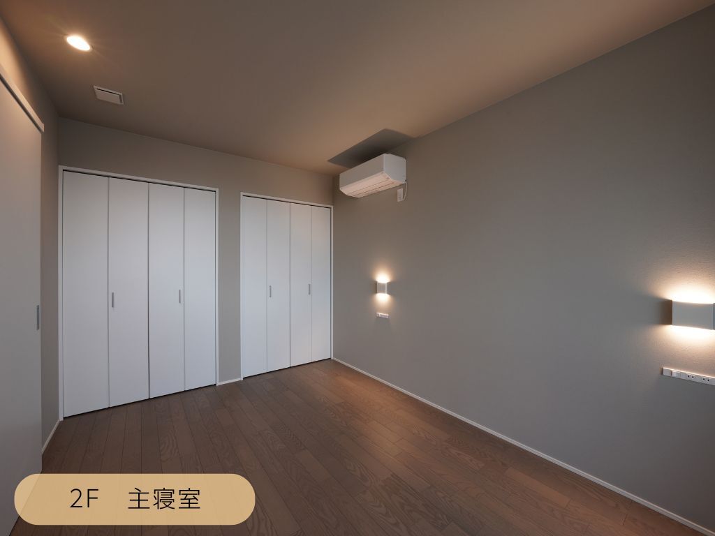 島根県松江市古志原の建売モデルハウスの主寝室