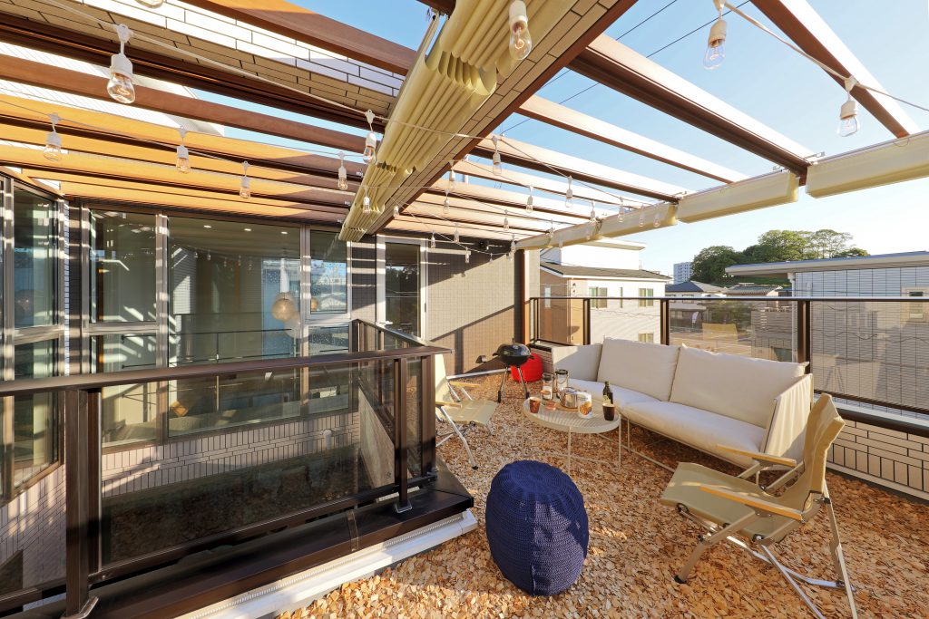 モデルハウスのバルコニー