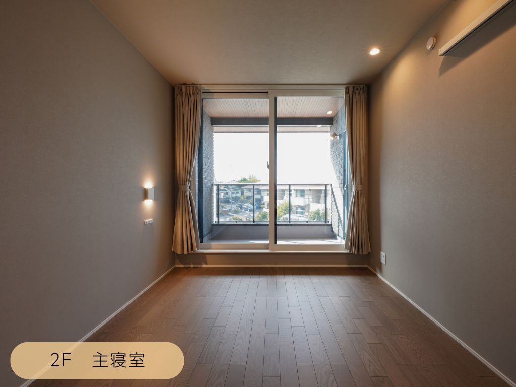 島根県松江市古志原の建売モデルハウスのベランダ