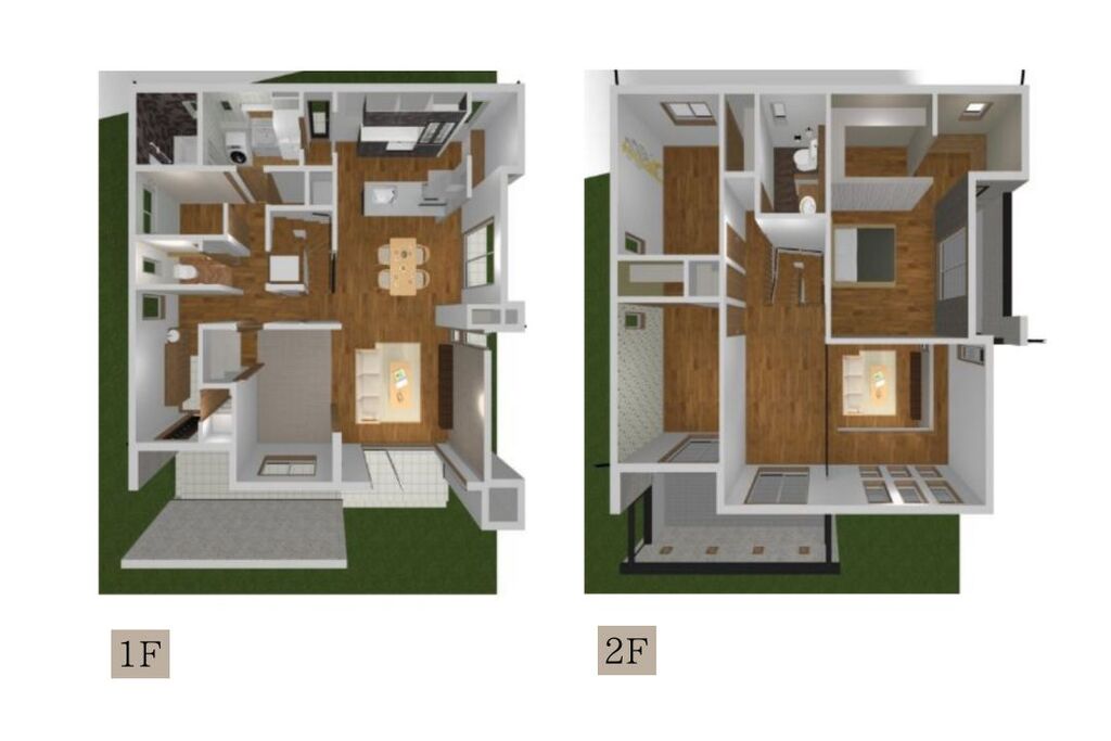 広島県三次市の南畑敷モデルハウスの間取り図