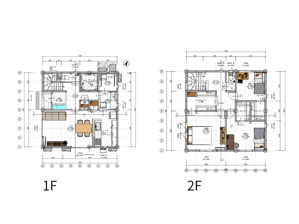 島根県出雲市知井宮町の建売モデルハウスの間取り図