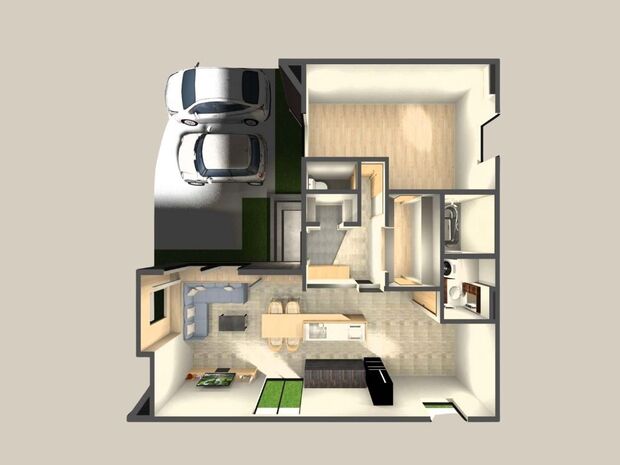 クレバリーホームの朝酌平屋モデルハウスの間取り