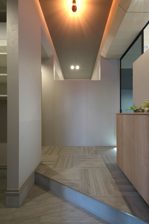 クレバリーホームの朝酌平屋モデルハウスの玄関ホール