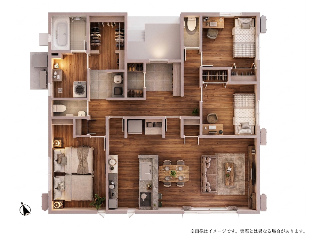 島根県松江市西尾町で開催する完成見学会の間取り図