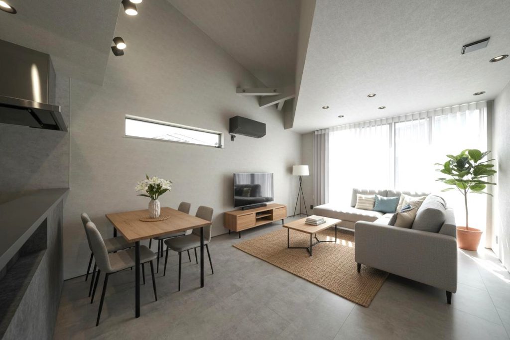 島根県松江市朝酌町で開催される完成見学会のリビングダイニングキッチン