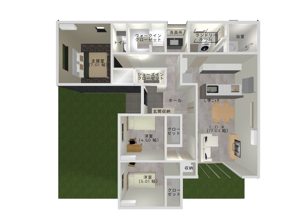 島根県松江市朝酌町で開催される完成見学会の間取り図