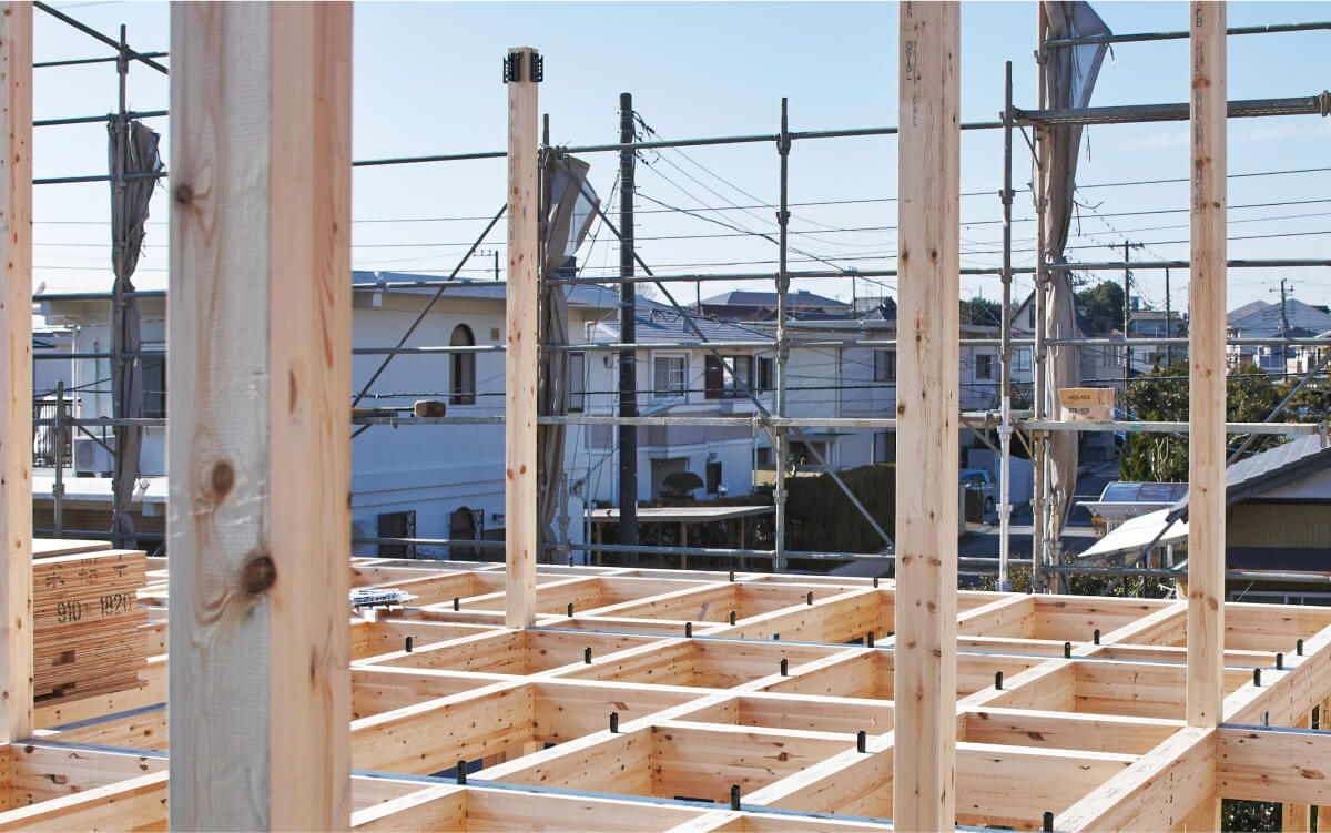 構造体を強固に一体化する通し柱