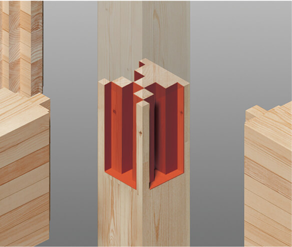 一般的な在来工法の接合部