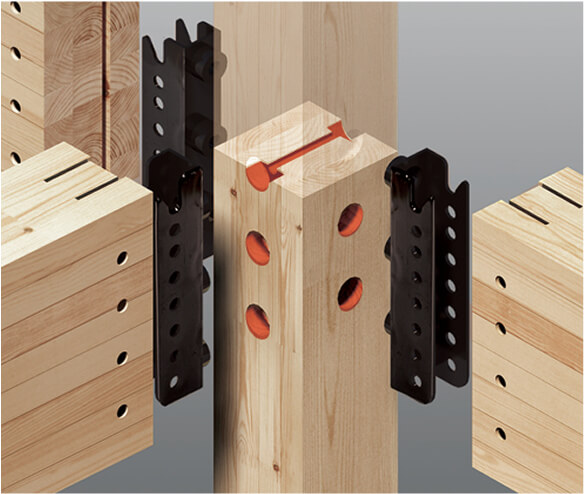 高精度HSS金物による接合部