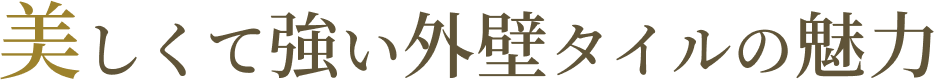 美しくて強い外壁タイルの魅力